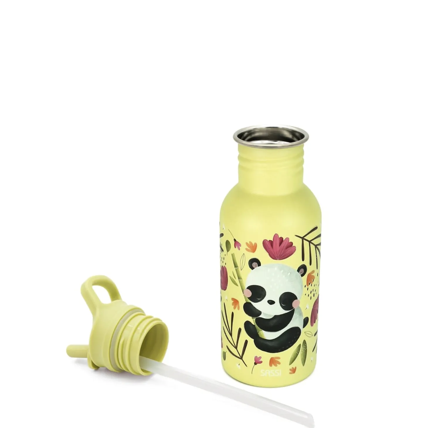 Sassi Junior Gourde Inox Panda Vert 500 ml