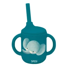 Sassi Junior                    Tasse avec paille silicone    Chewy The Elephant