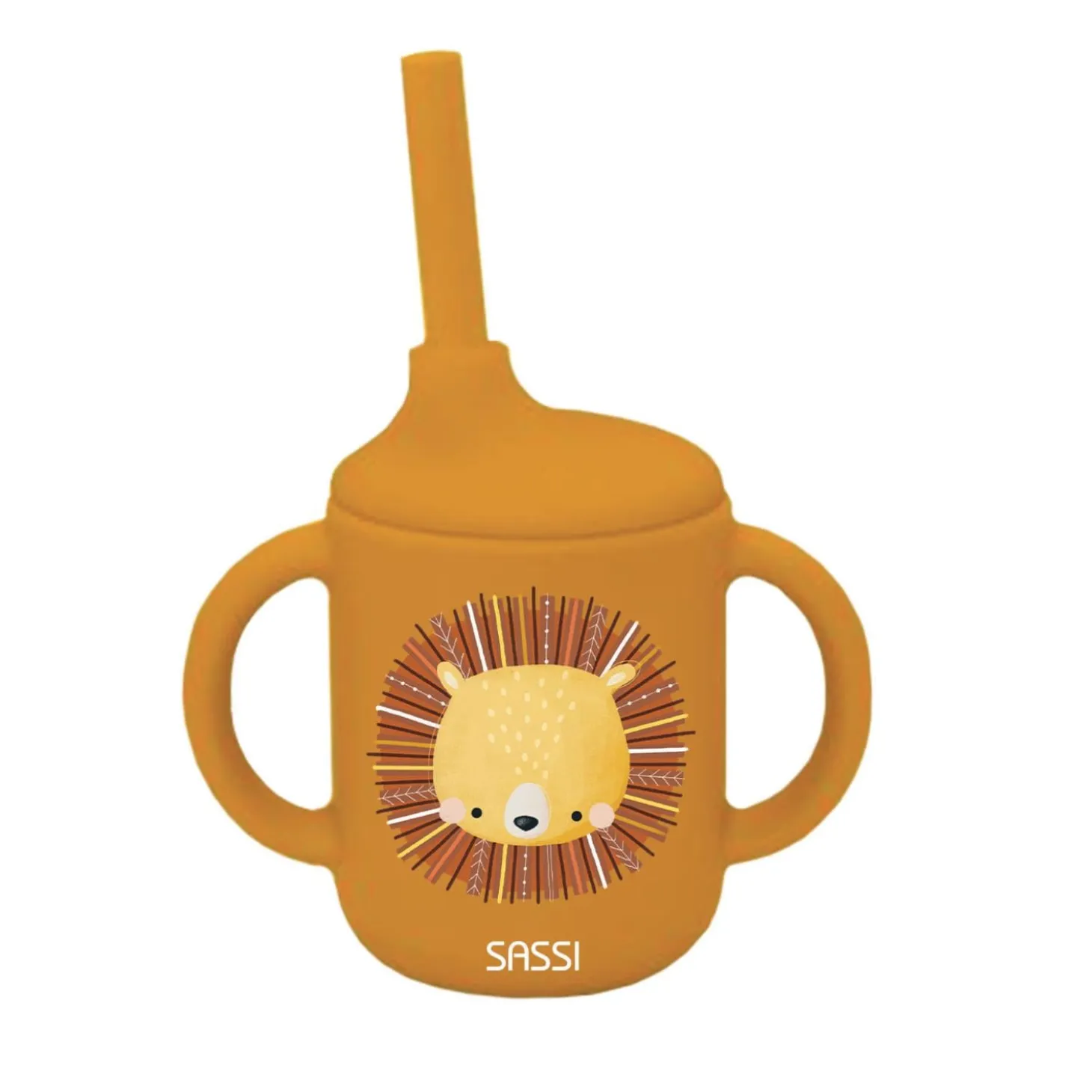 Sassi Junior Tasse avec paille silicone Chompy The Lion