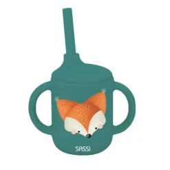 Sassi Junior                    Tasse avec paille silicone    Crunchy The Fox