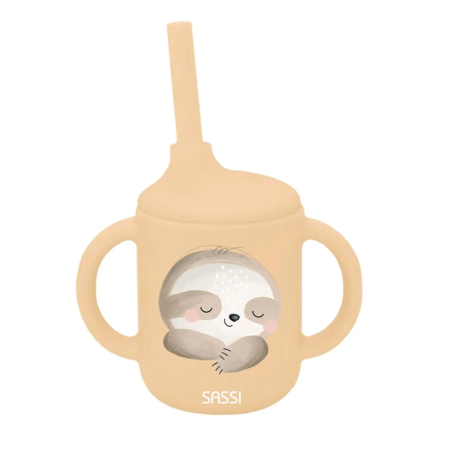 Sassi Junior Tasse avec paille silicone Gnawy The Sloth