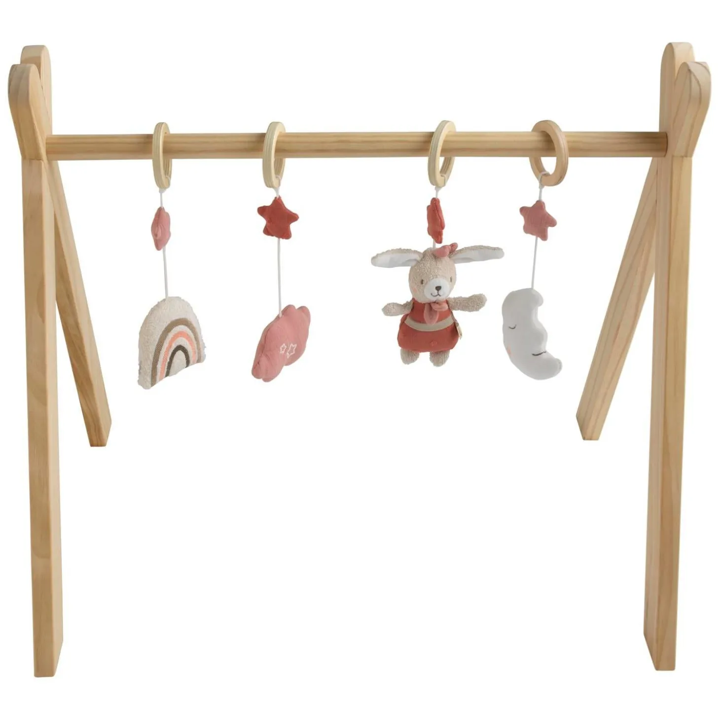Sauthon Arche d'éveil Petit Coeur Beige Chiné/Rose Poudré