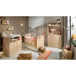 Sauthon Armoire Dressing 2 Petites Portes Bois Alice Chêne Suave