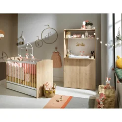Sauthon Armoire Dressing 2 Petites Portes Bois Alice Chêne Suave