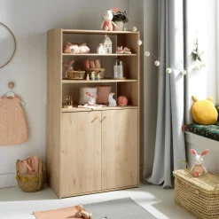 Sauthon Armoire Dressing 2 Petites Portes Bois Alice Chêne Suave