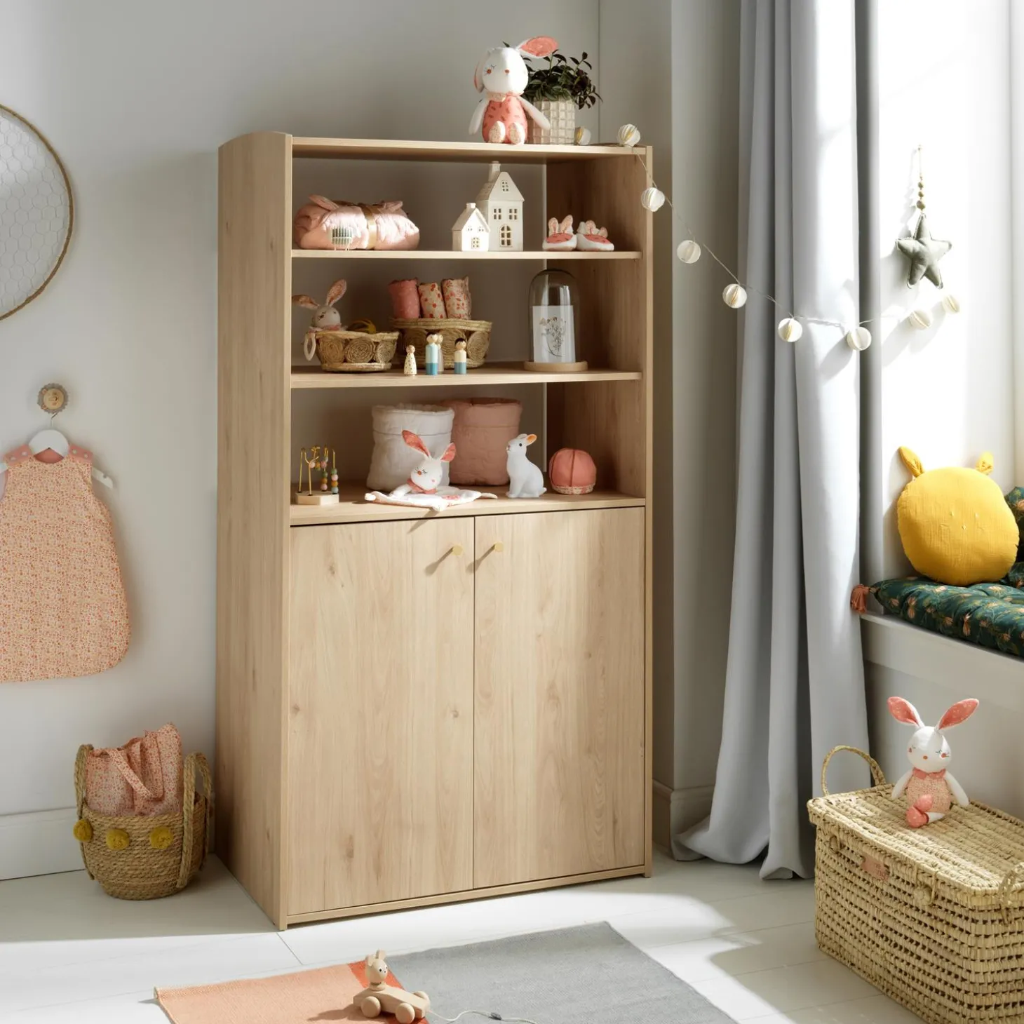 Sauthon Armoire Dressing 2 Petites Portes Bois Alice Chêne Suave
