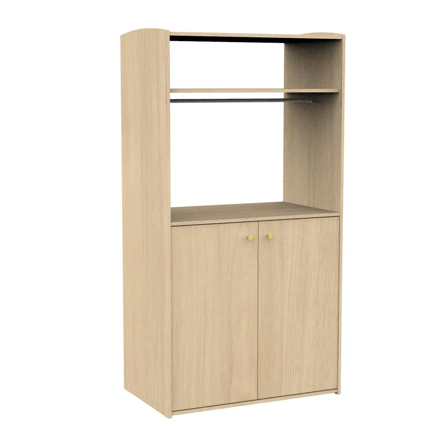 Sauthon Armoire Dressing 2 Petites Portes Bois Alice Chêne Suave