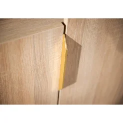 Sauthon                    Armoire 2 portes azur    Chêne Doré