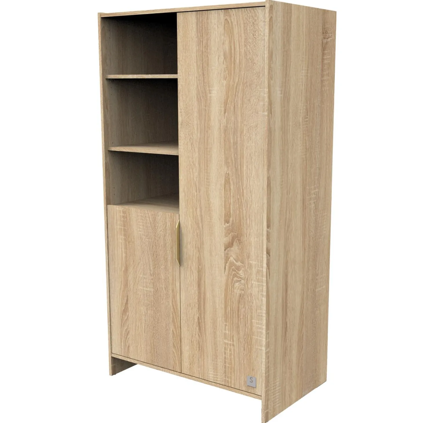 Sauthon Armoire 2 portes azur Chêne Doré
