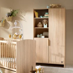 Sauthon Armoire 2 portes azur Chêne Doré