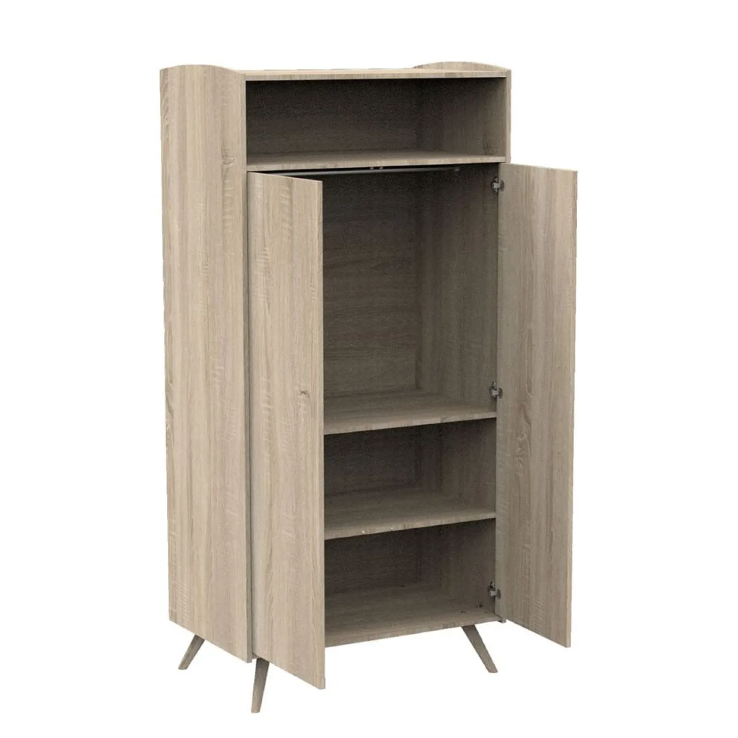 Sauthon Armoire 2 portes et 1 niche Access Chêne Doré