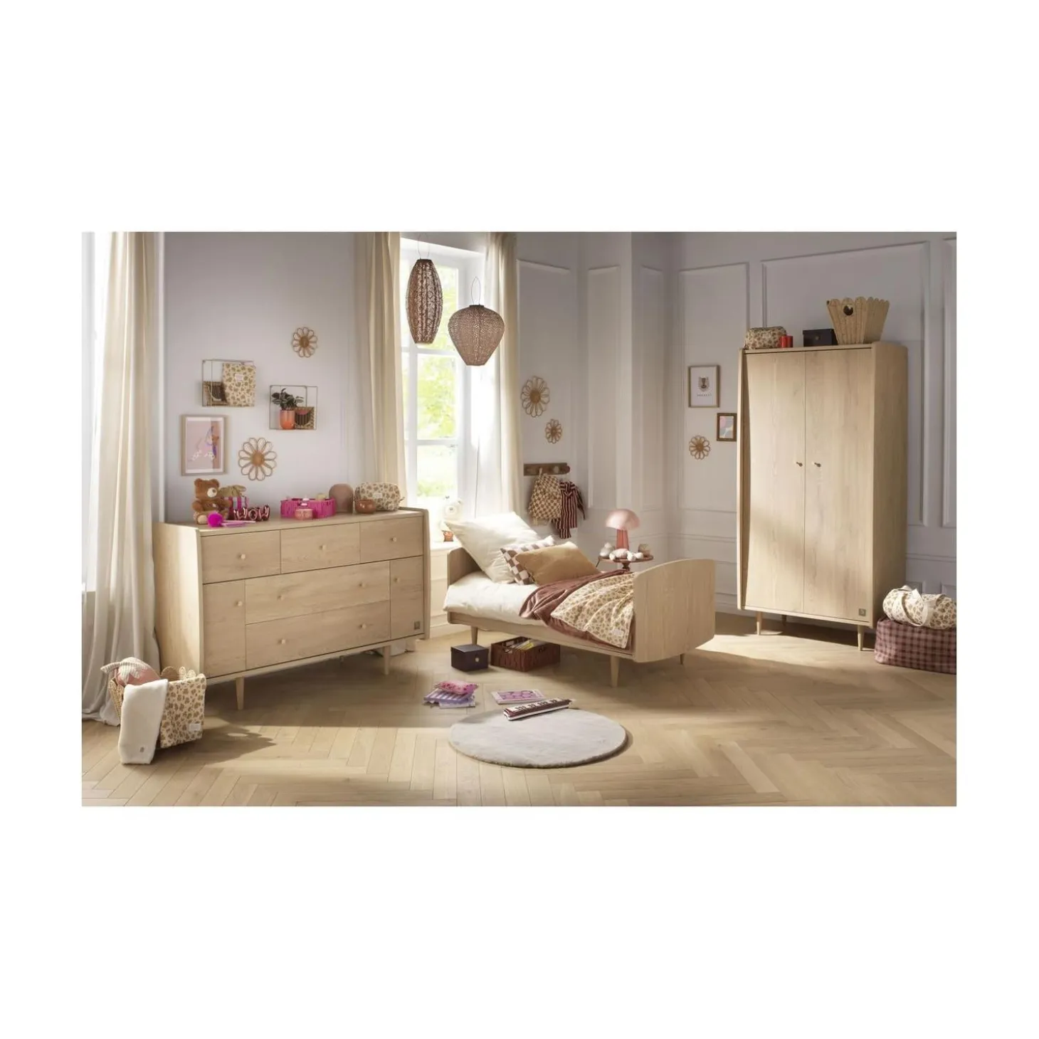 Sauthon Armoire 2 Portes My Love Chêne Vintage