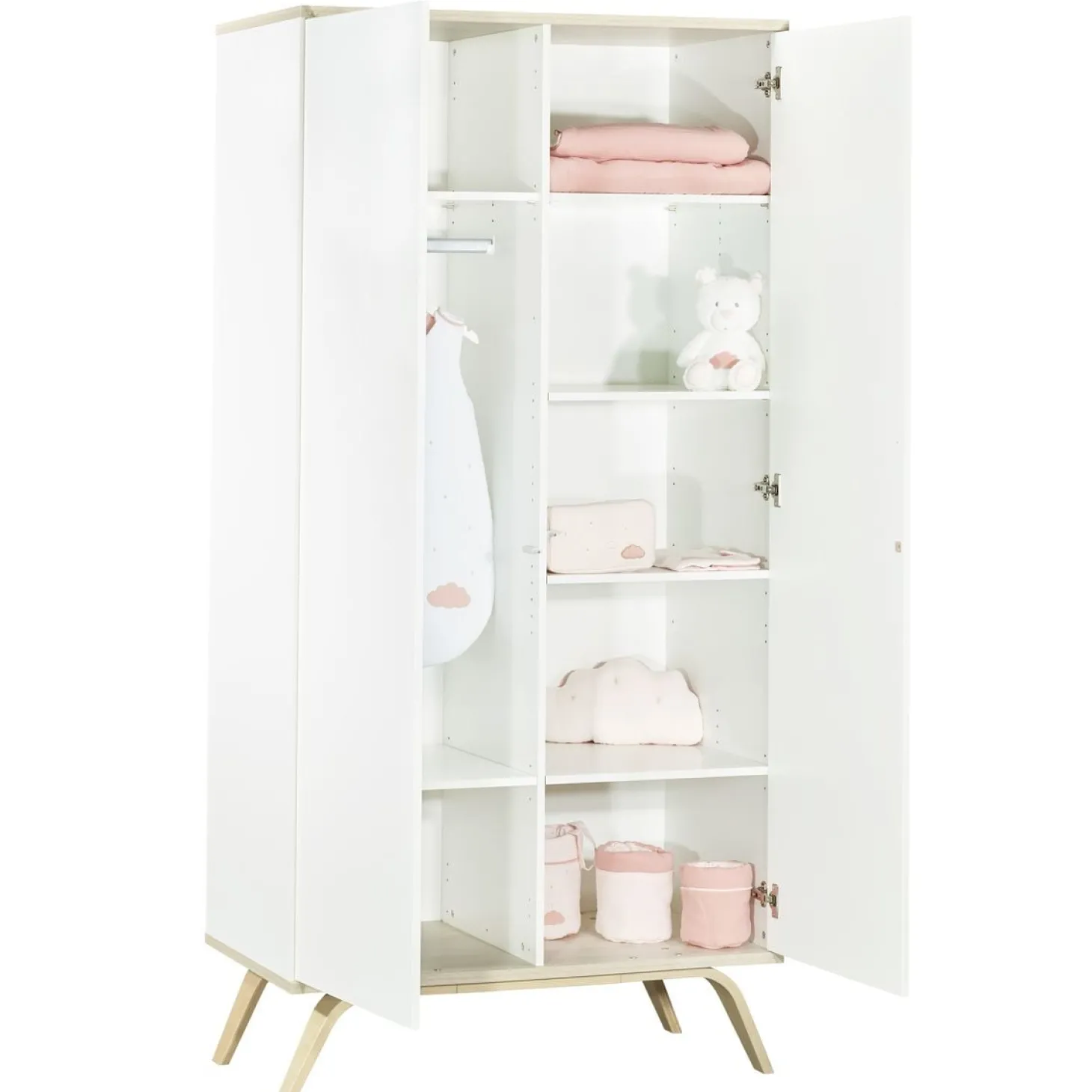 Sauthon Armoire 2 portes Serena Blanc