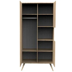 Sauthon                    Armoire 3 portes Seventies    Chêne Doré