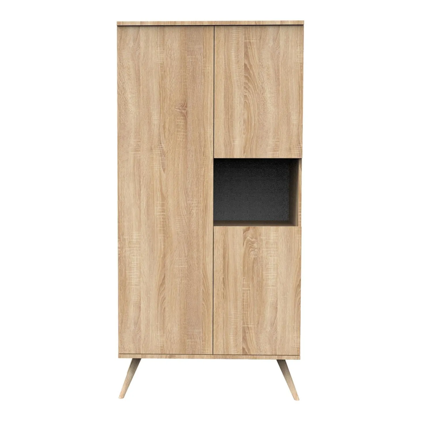 Sauthon Armoire 3 portes Seventies Chêne Doré