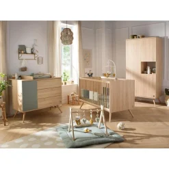 Sauthon Armoire 3 portes Seventies Chêne Doré