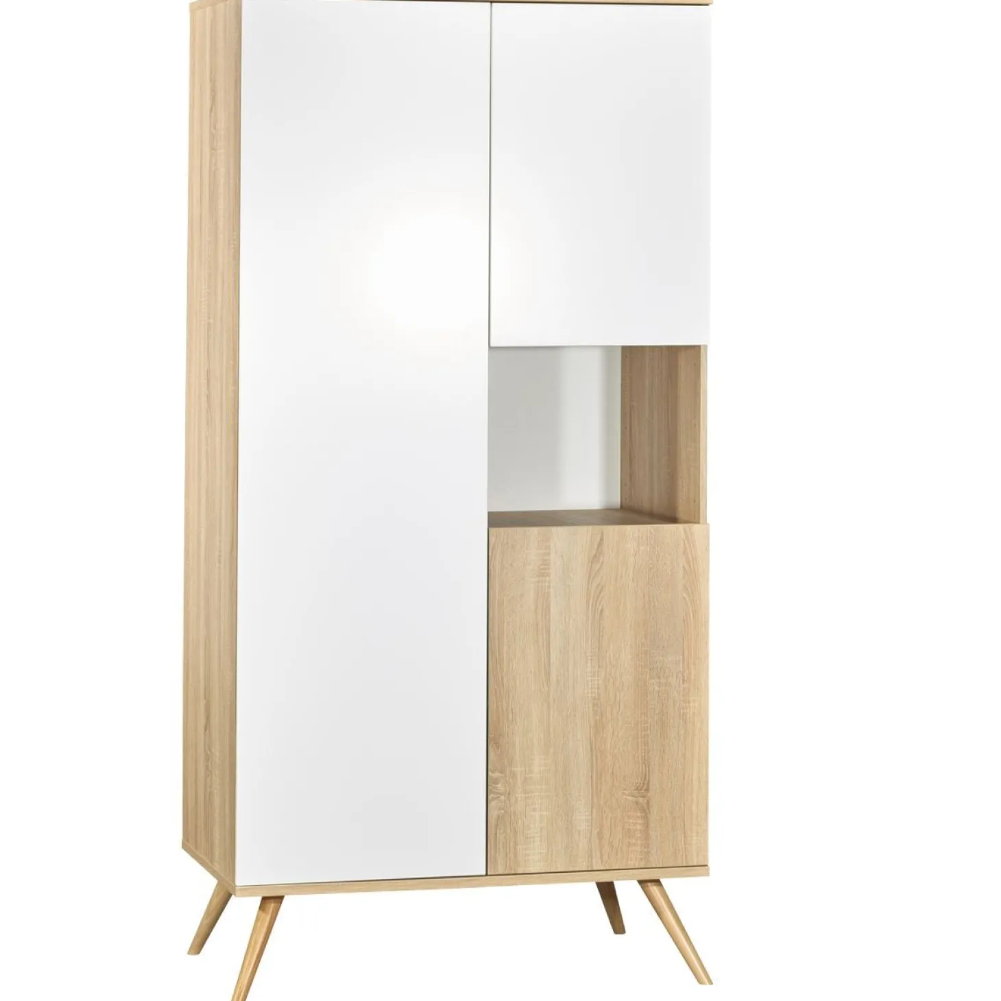 Sauthon Armoire 3 portes Seventies Chêne Doré