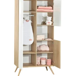 Sauthon Armoire 3 portes Seventies Chêne Doré