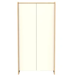 Sauthon Armoire 2 portes vanille Chêne Miel - Meringue