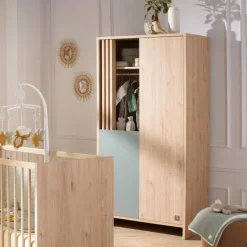 Sauthon                    Armoire 2 porte Tokyo    Chêne Suave - Sauge