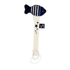 Sauthon                    Attache sucette Baby Sailor    Bleu