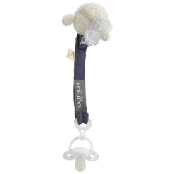 Sauthon                    Attache Sucette Petit Nuage    Beige Chiné/Bleu Orage/Vert Olive