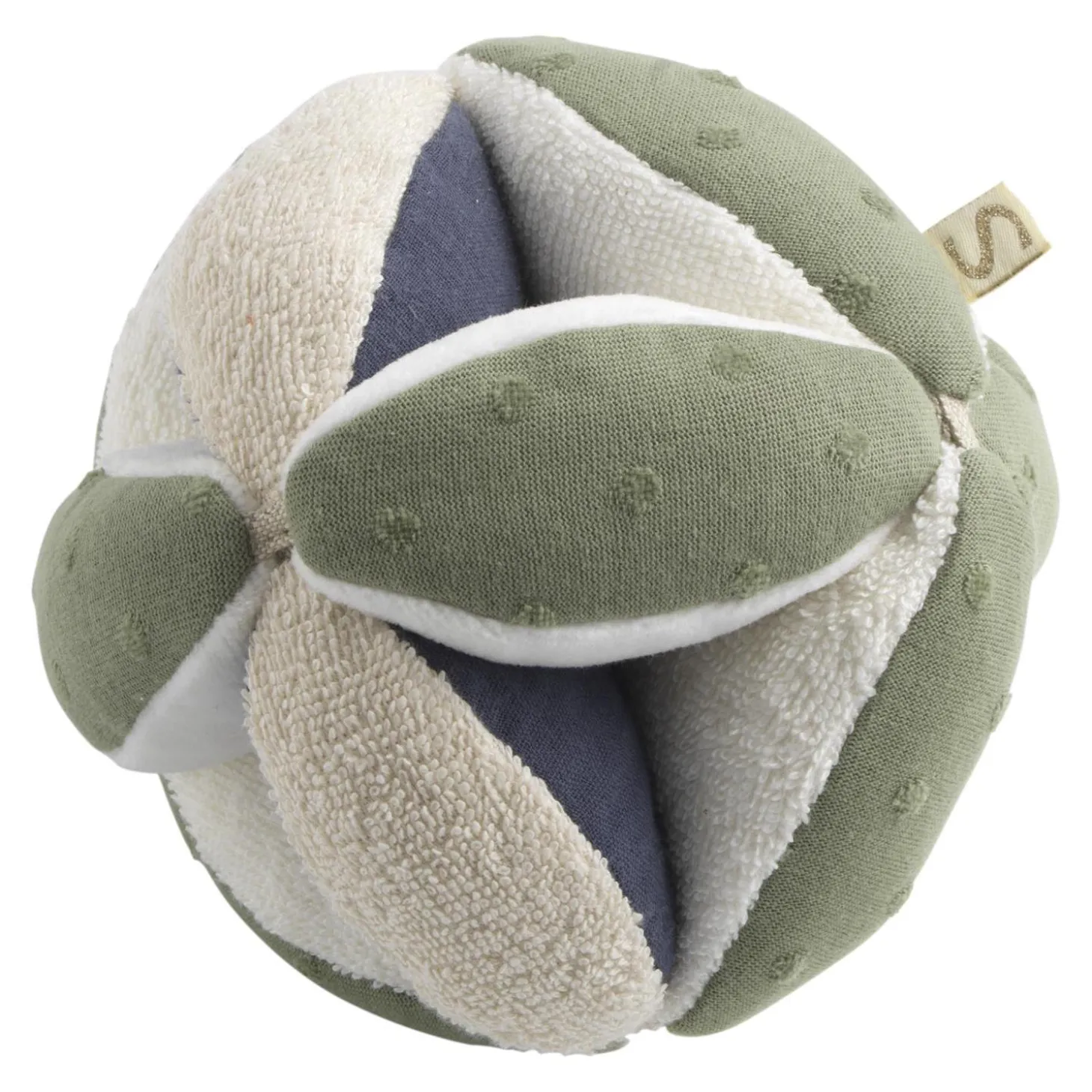 Sauthon Balle Sensorielle Petit Nuage Vert Olive/Beige Chiné/Bleu Orage