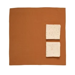 Sauthon                    Boite de 3 langes bio Orsino    Beige