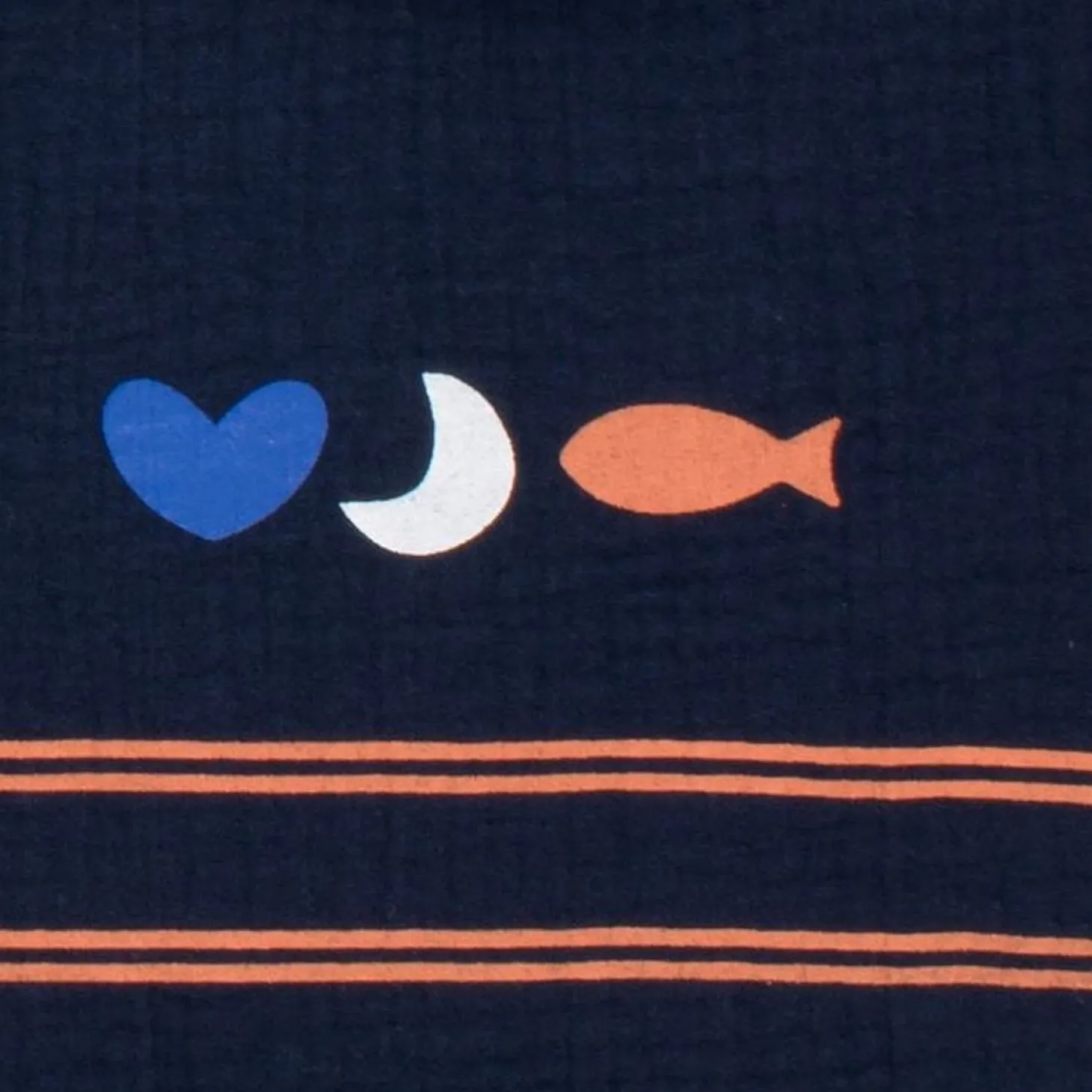 Sauthon Boite de 3 langes coton bio Baby Sailor Bleu