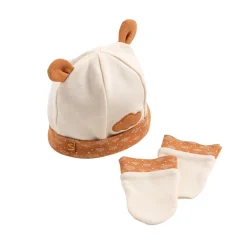 Sauthon                    Bonnet et moufles nuage Orsino    Beige