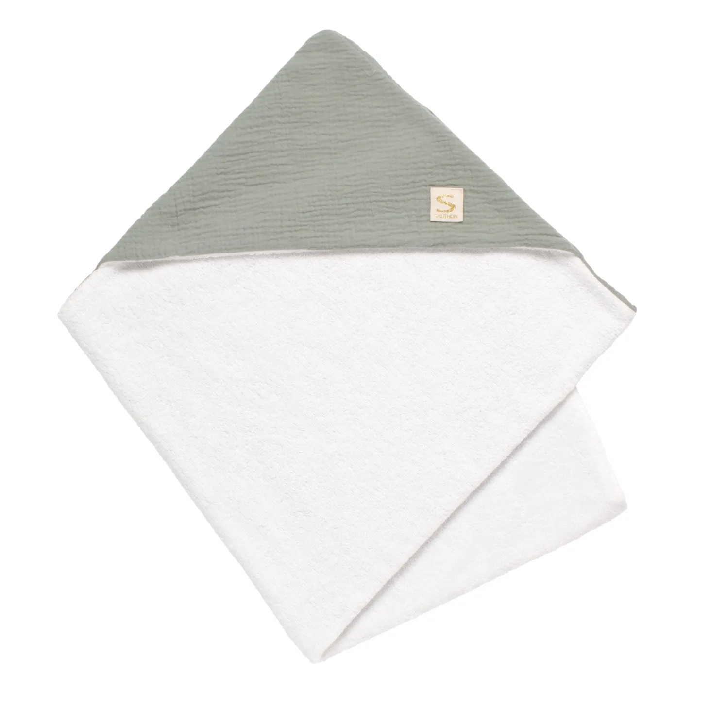 Sauthon Cape de bain Uni Sauge Vert