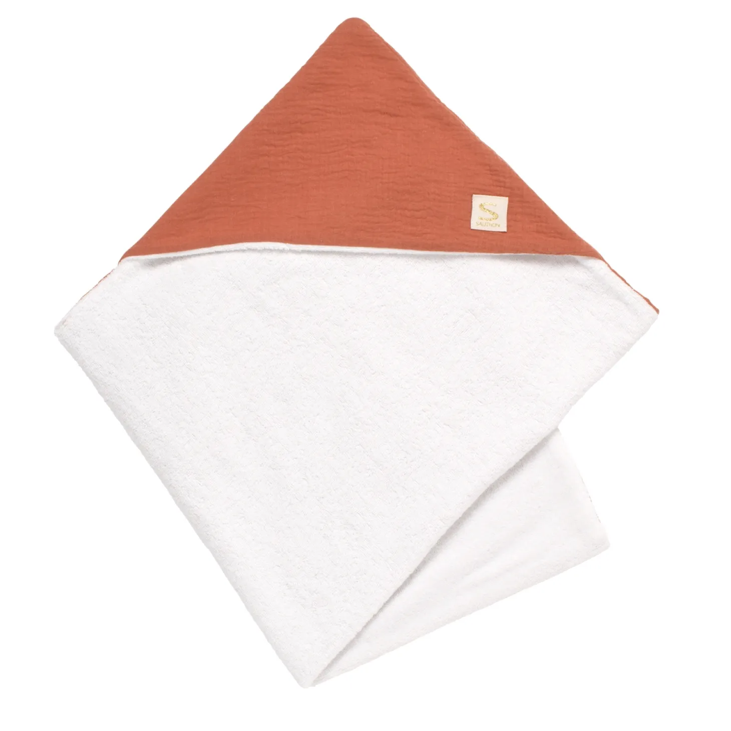 Sauthon Cape de bain Uni Terracotta Rouge