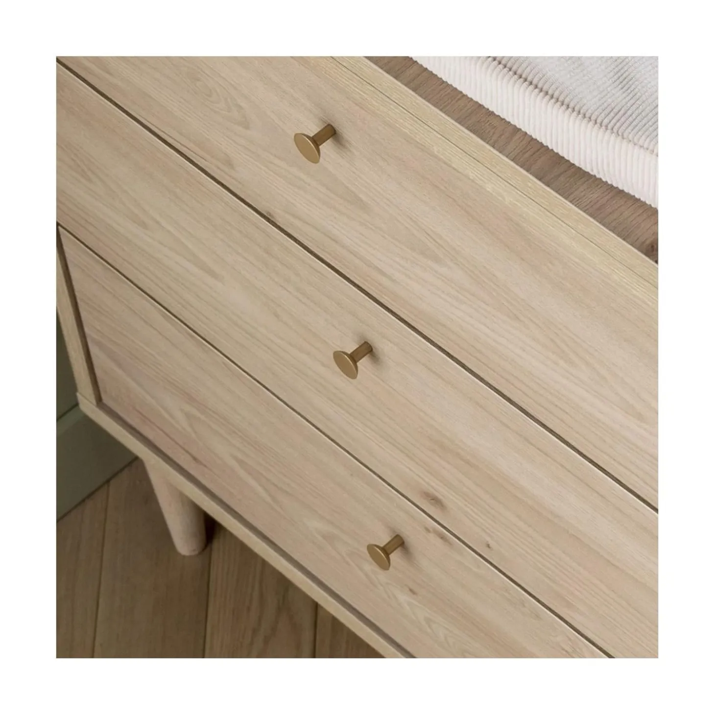 Sauthon Commode Ilot Bébé Chêne Suave/Hêtre Brut