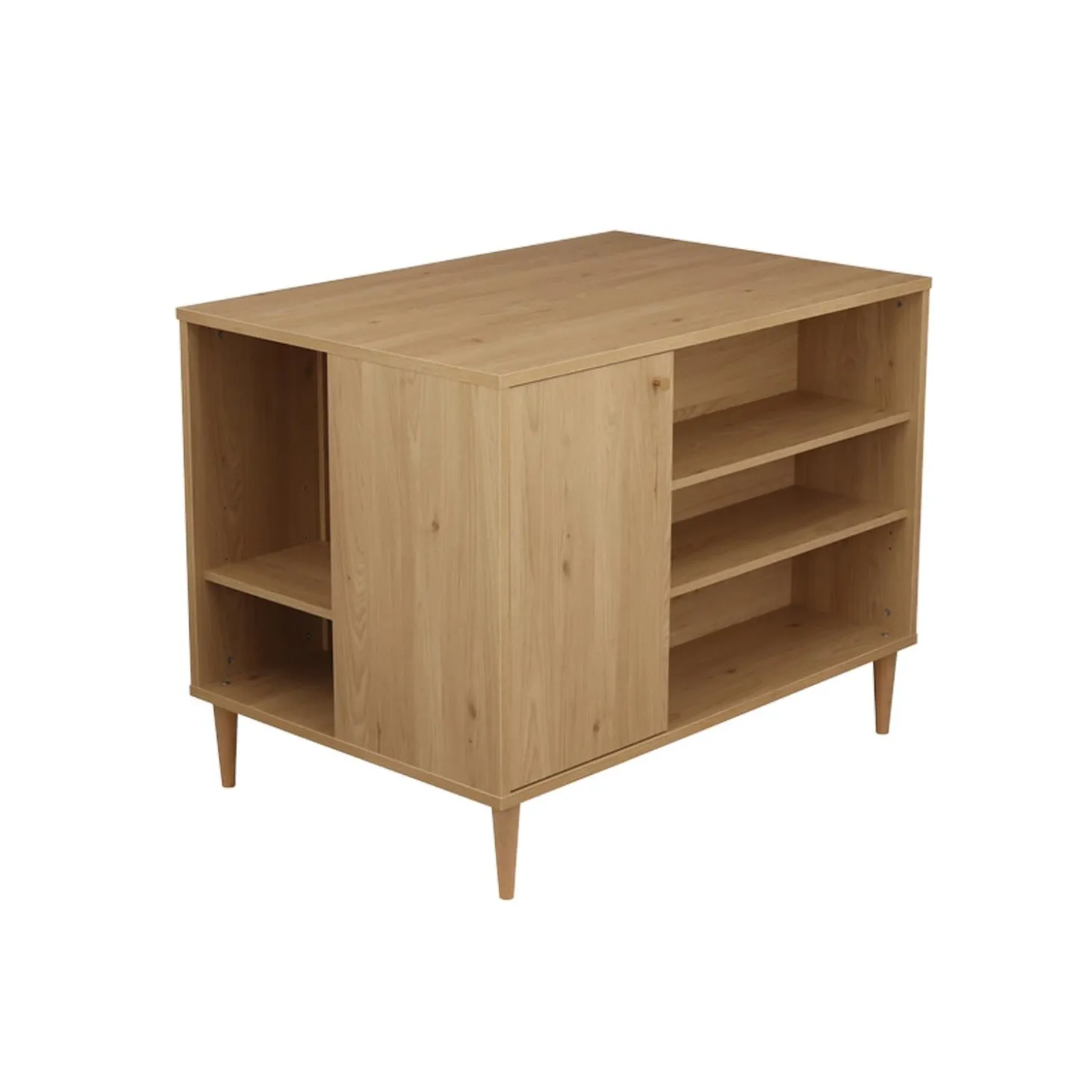Sauthon Commode Ilot Bébé Chêne Suave/Hêtre Brut