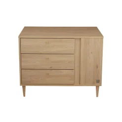 Sauthon Commode Ilot Bébé Chêne Suave/Hêtre Brut
