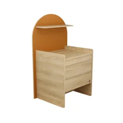 Sauthon Commode à langer évolutive en Bureau Arche Chêne Sépia/Caramel Arche