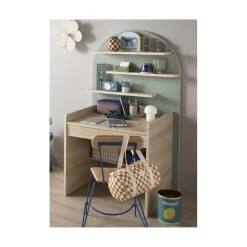 Sauthon Commode à langer évolutive en Bureau Arche Chêne Sépia/Sauge Arche