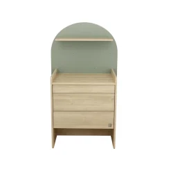 Sauthon Commode à langer évolutive en Bureau Arche Chêne Sépia/Sauge Arche
