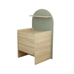 Sauthon Commode à langer évolutive en Bureau Arche Chêne Sépia/Sauge Arche