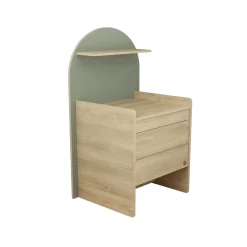 Sauthon Commode à langer évolutive en Bureau Arche Chêne Sépia/Sauge Arche