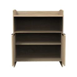 Sauthon Commode 2 porte Azur avec dispositif à langer Chêne Doré