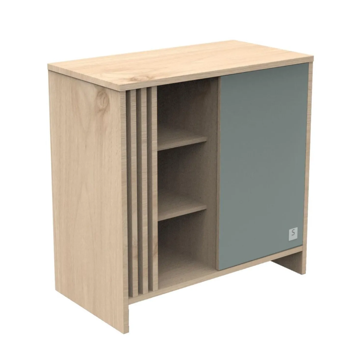 Sauthon Commode 1 porte Tokyo Chêne Suave - Sauge