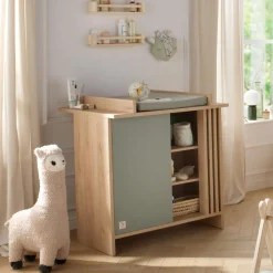 Sauthon Commode 1 porte Tokyo Chêne Suave - Sauge
