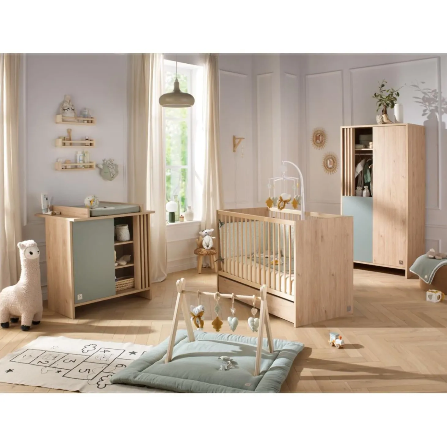 Sauthon Commode 1 porte Tokyo Chêne Suave - Sauge