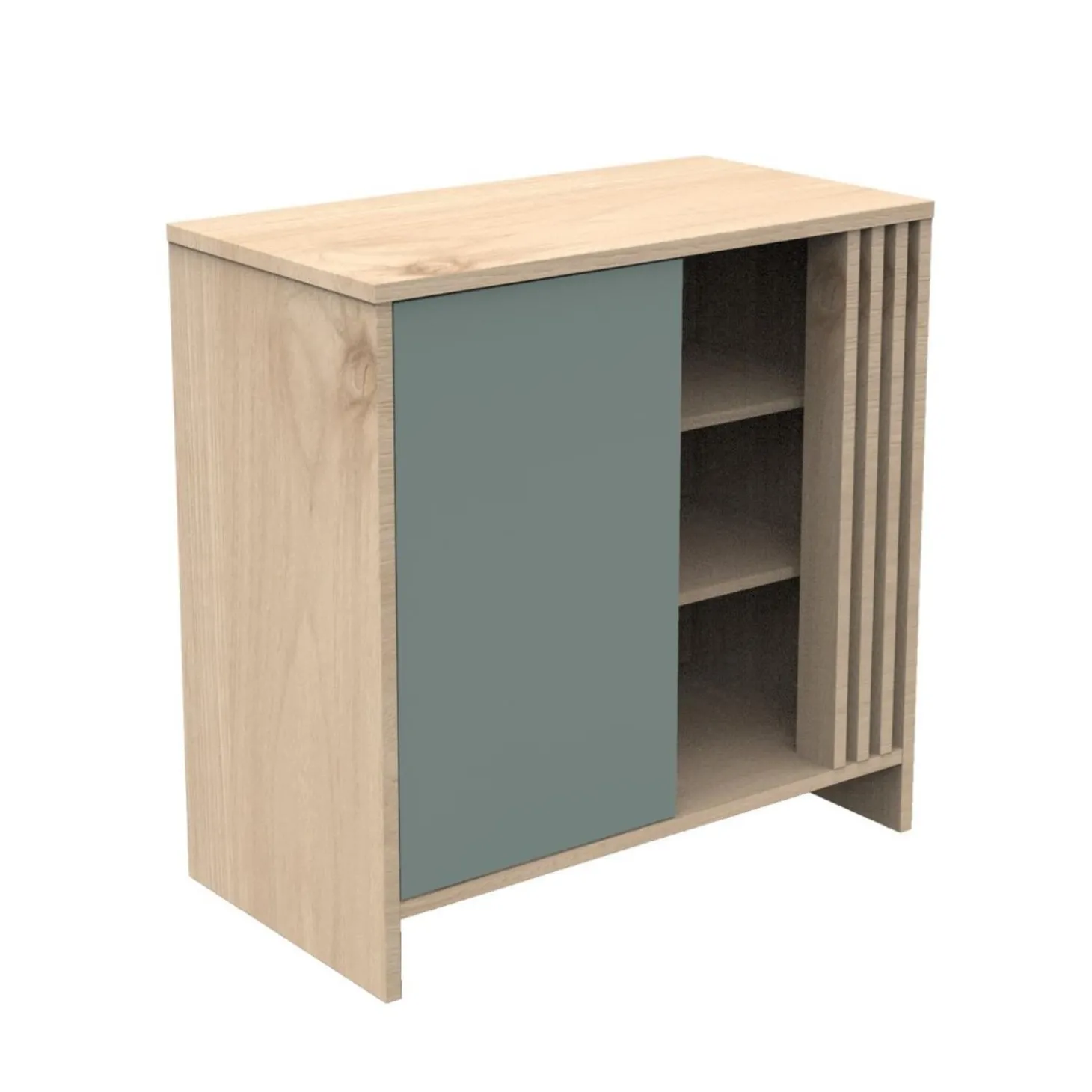 Sauthon Commode 1 porte Tokyo Chêne Suave - Sauge