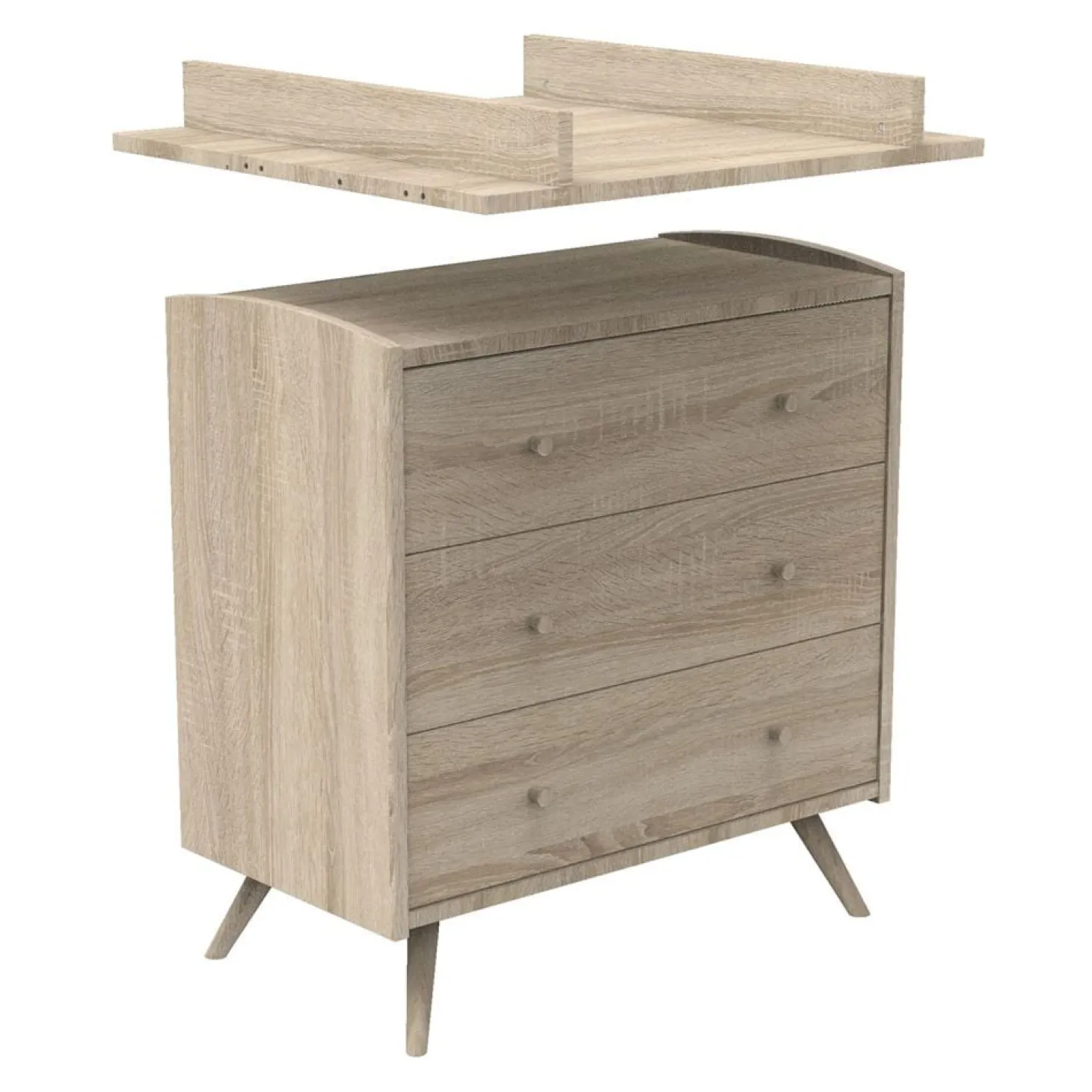Sauthon Commode 3 tiroirs Access Chêne Doré