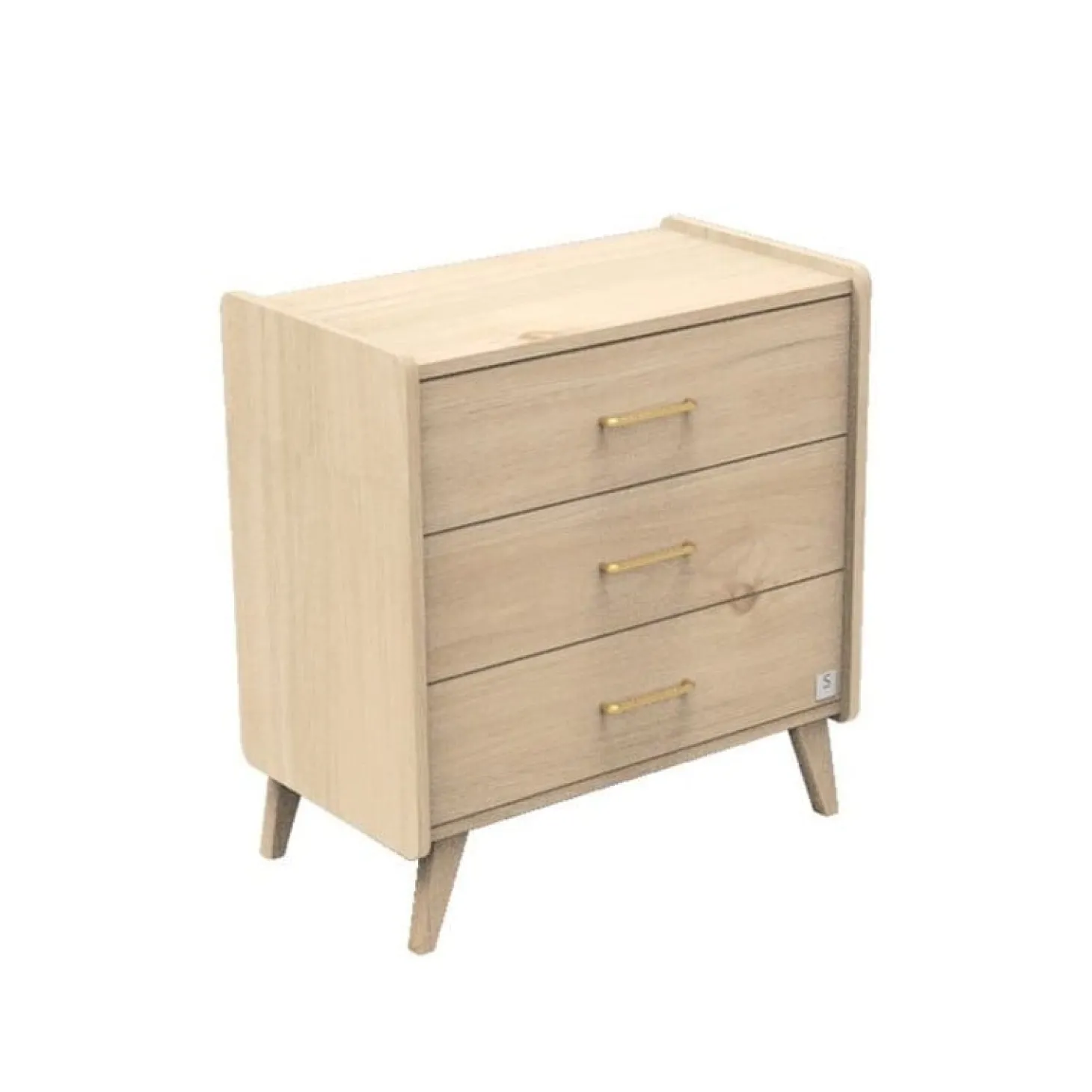 Sauthon Commode 3 tiroirs Arty Chêne Suave