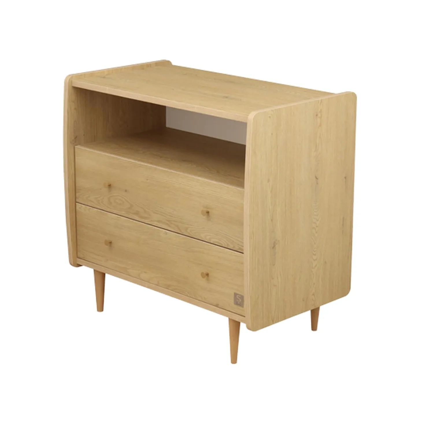 Sauthon Commode 2 Tiroirs 1 Niche My Love Chêne Vintage