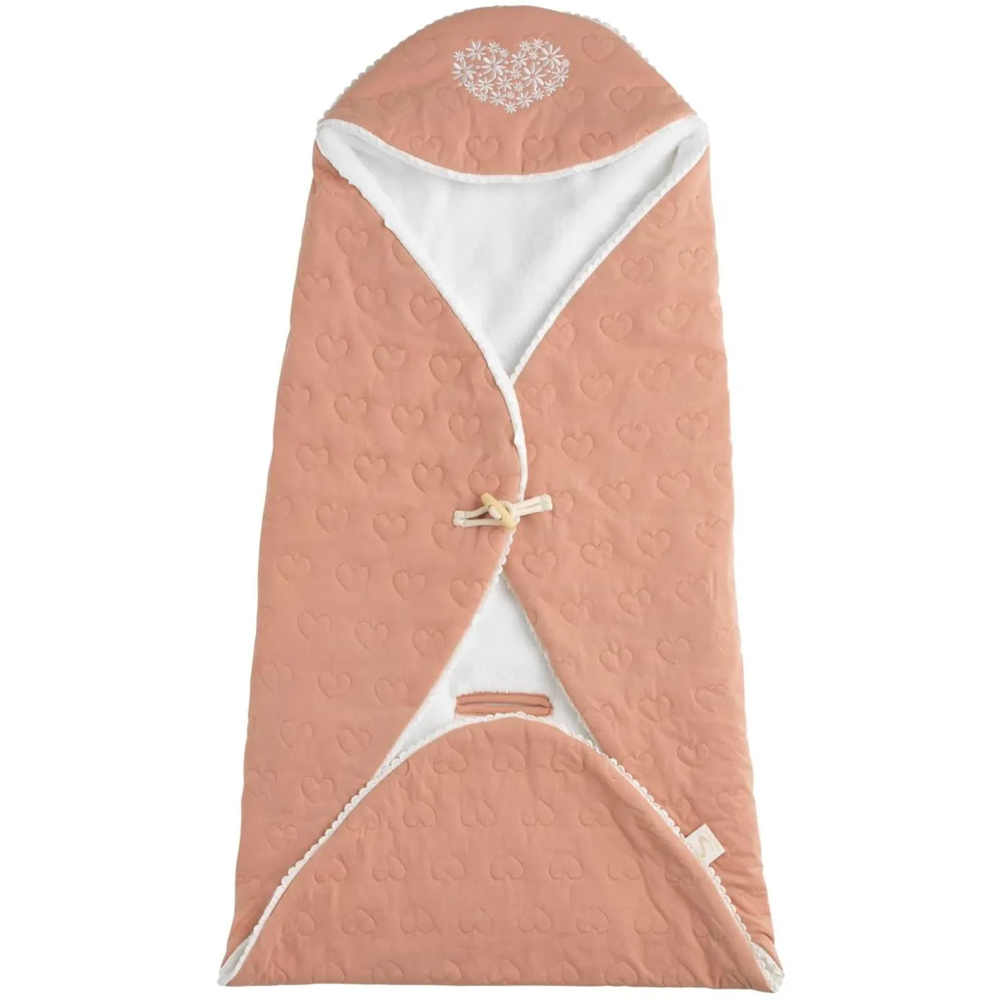 Sauthon Couverture Nomade Petit Coeur Rose Poudré