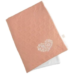 Sauthon Couverture Petit Coeur Rose Poudré